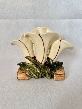 Vintage McCoy Pottery Triple Calla Lily Vace